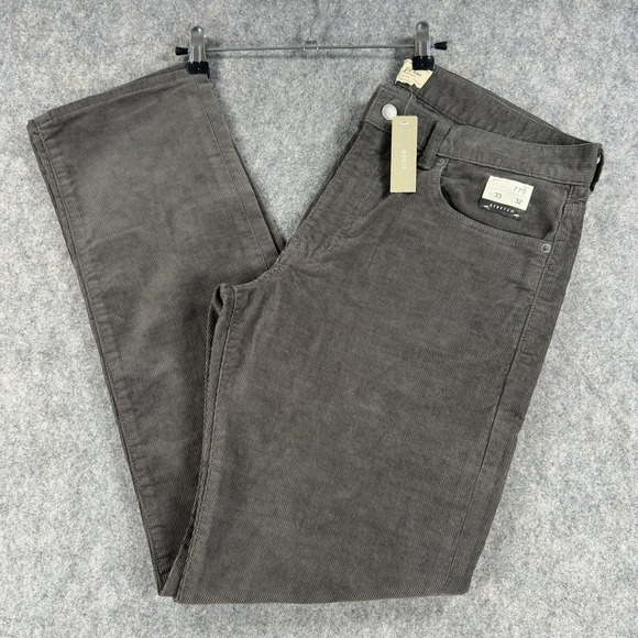 J.CREW Other - J.Crew Pants Mens 33x32 Gray 770 Stretch Corduroy Slim Straight 5 Pocket Casual